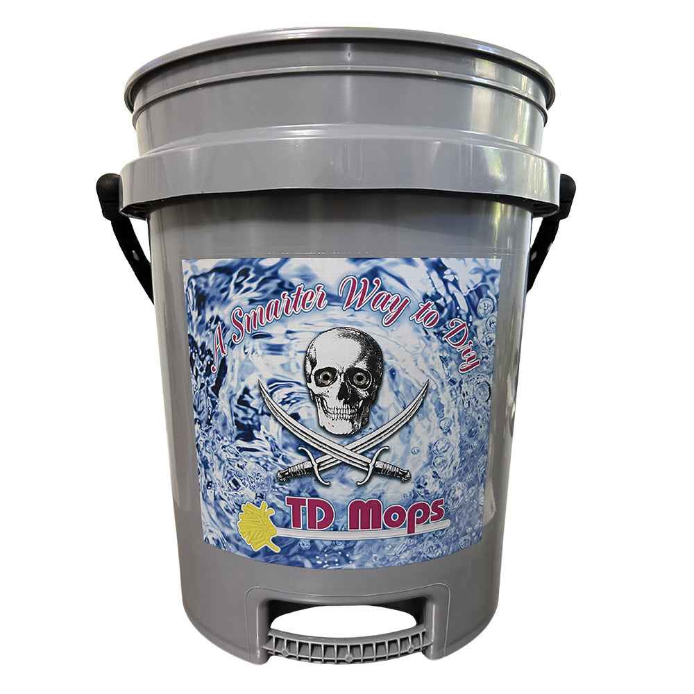 TD Mop TD Grip Bucket - Gray - 5 Gallon [GRAYGRIP]
