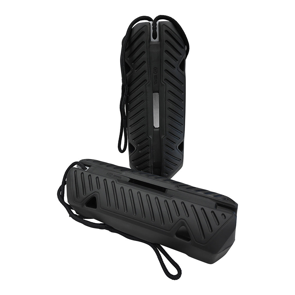 Seipel Marine Fender EVA 2.0 [M1027] features a durable black design with textured grip and integrated ropes for easy handlin