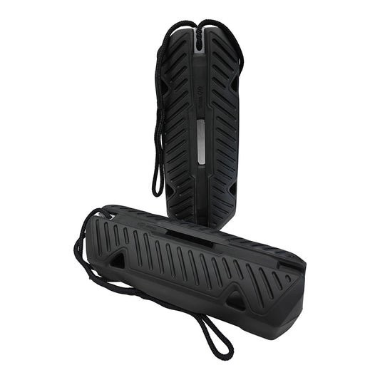 Seipel Marine Fender EVA 2.0 [M1027] features a durable black design with textured grip and integrated ropes for easy handlin
