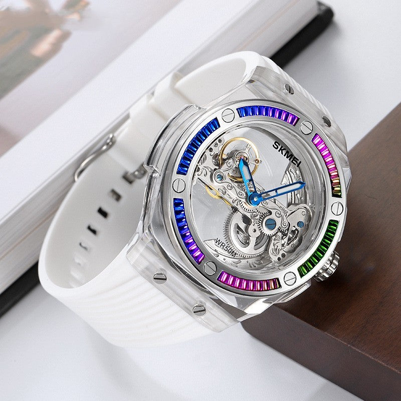 Men's Exquisite Hollow Mechanical Automatic Watch - Premium 0  Shop now 