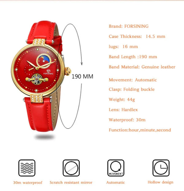 Women's Fashion Hollowed-out Mechanical Movement Watch - Premium 0  Shop now 