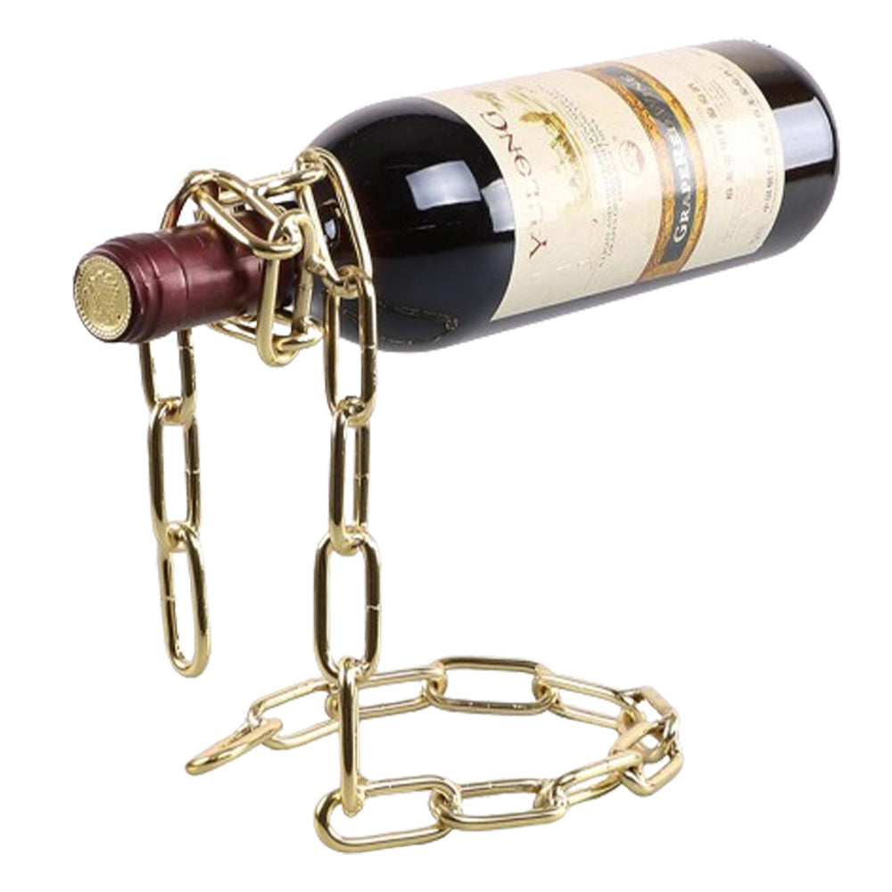 Magic Floating Wine Bottle Holder Unique Link Chain Rack for Airborne Bottle Display - Premium Wine Bottle Holder  Shop now at Besafe1st® 