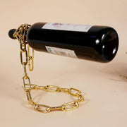 Magic Floating Wine Bottle Holder Unique Link Chain Rack for Airborne Bottle Display - Premium Wine Bottle Holder  Shop now 