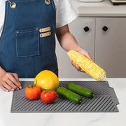 Silicon Dish Drying Mat with Drain Lip in 3 Sizes - Premium Dish Drying Mat  Shop now 