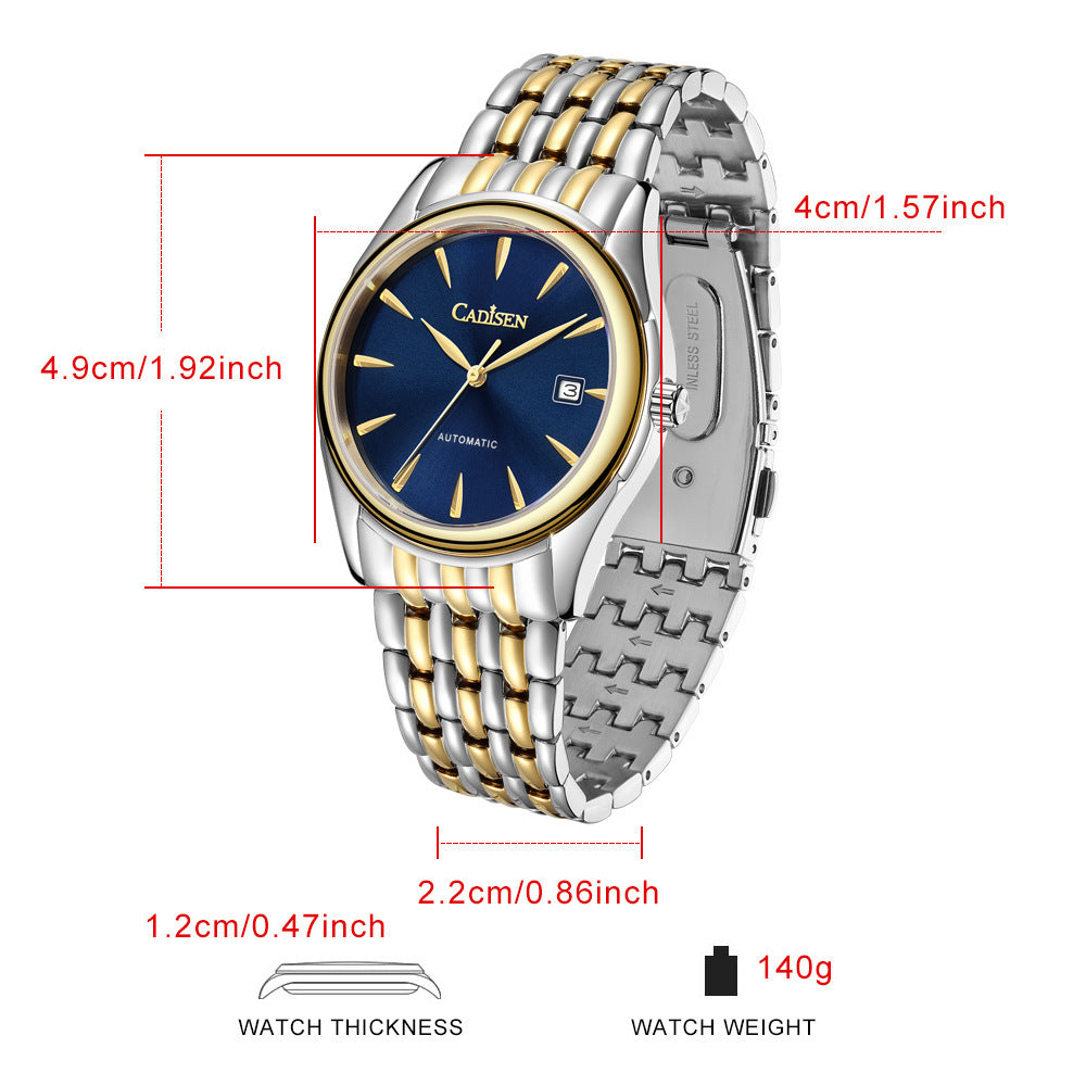 Casual Stainless Steel Waterproof Men's Mechanical Watch - Premium 0  Shop now 