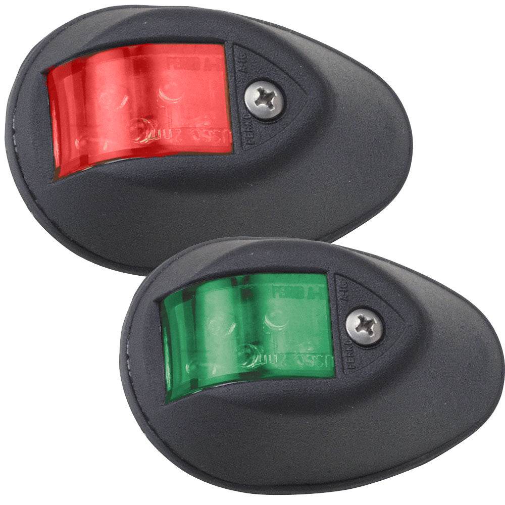 Perko LED Sidelights - Red/Green - 12V - Black Housing [0602DP1BLK] - Premium Navigation Lights Besafe1st Shop now 