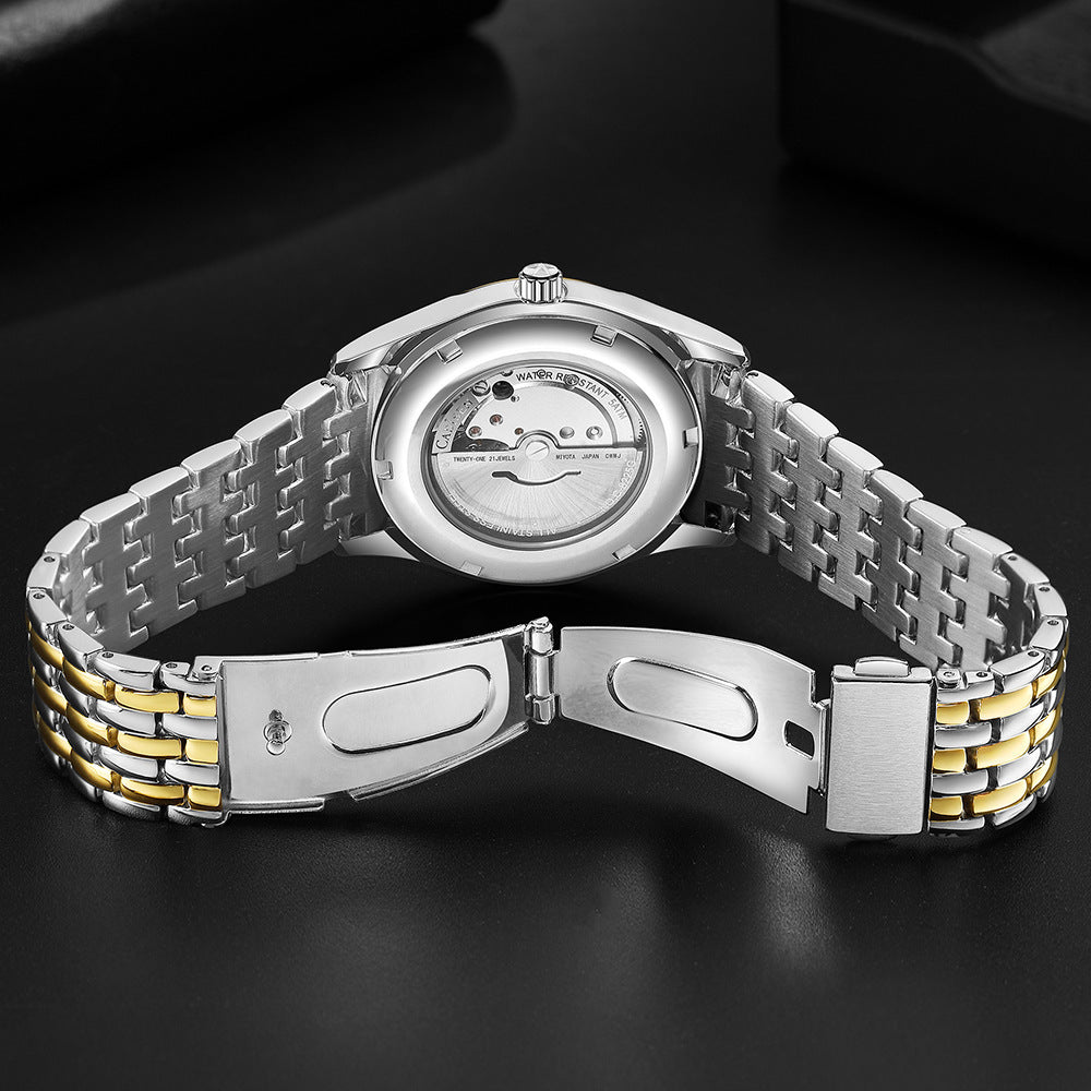 Casual Stainless Steel Waterproof Men's Mechanical Watch - Premium 0  Shop now 