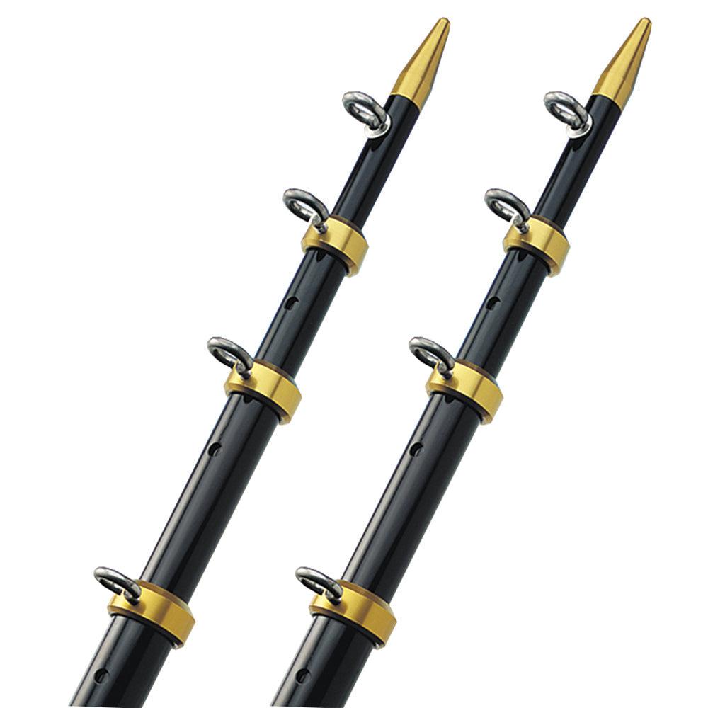 TACO 15' Telescopic Outrigger Poles 1-1/8" - Black/Gold - Pair [OT-0441BKA15] - Premium Outriggers Besafe1st®  Shop now 