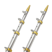 TACO 15' Telescopic Outrigger Poles HD 1-1/2" - Silver/Gold [OT-0541VEL15-HD] - Besafe1st®  
