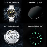 Men's Waterproof Fashion Business Mechanical Watch - Premium 0  Shop now 