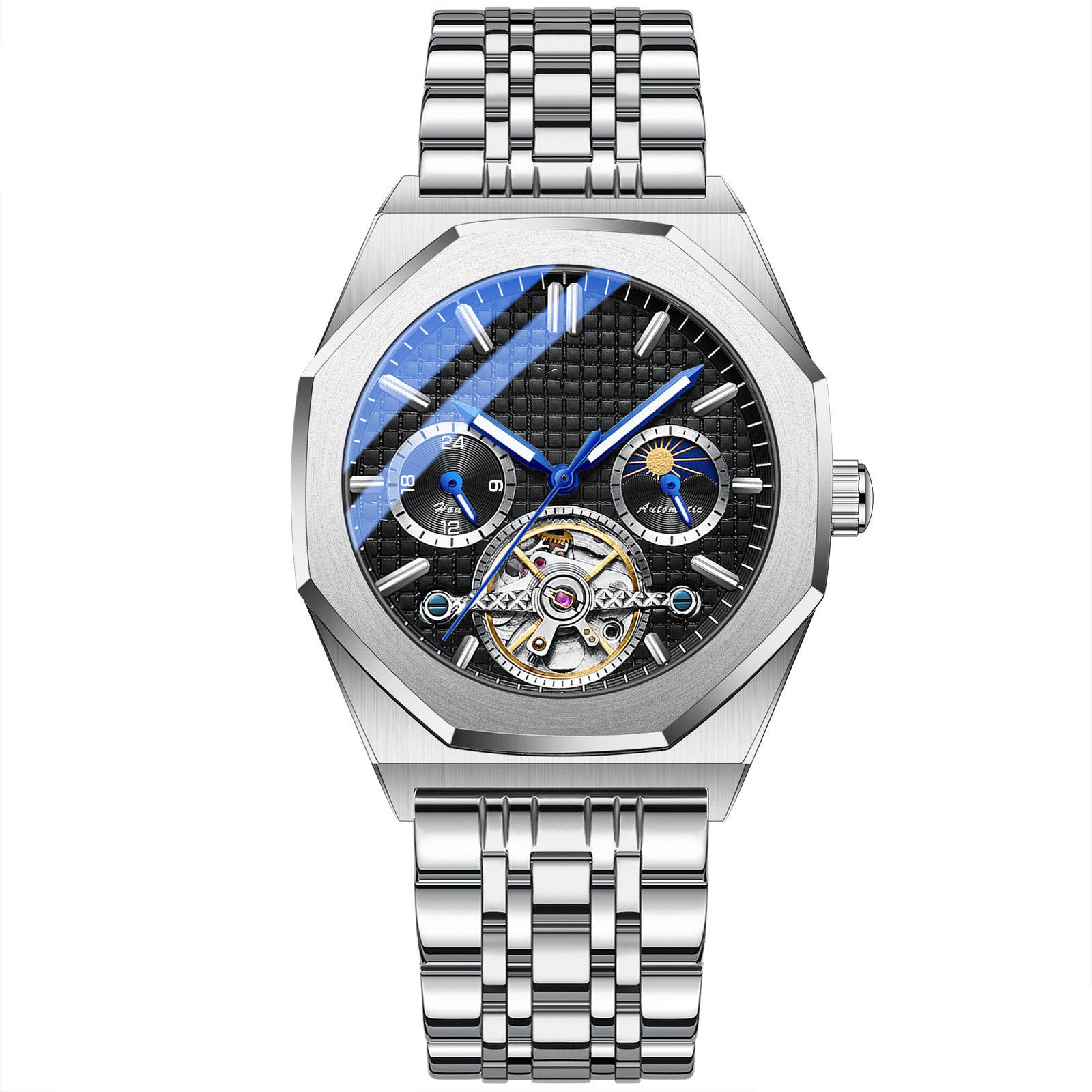 Flywheel Sun Moon Star Mechanical Watch - Premium 0  Shop now 