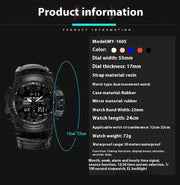 Outdoor Men's Mercenary Compass Multifunctional Waterproof Parachute Cord Chain Ring Survival Wild Special Survival Tactical Watch - Premium 0  Shop now 