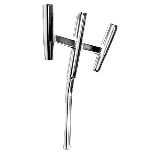 Tigress Triple Aluminum Kite Rod Holder - Bent Butt - Polished [88158] Tigress