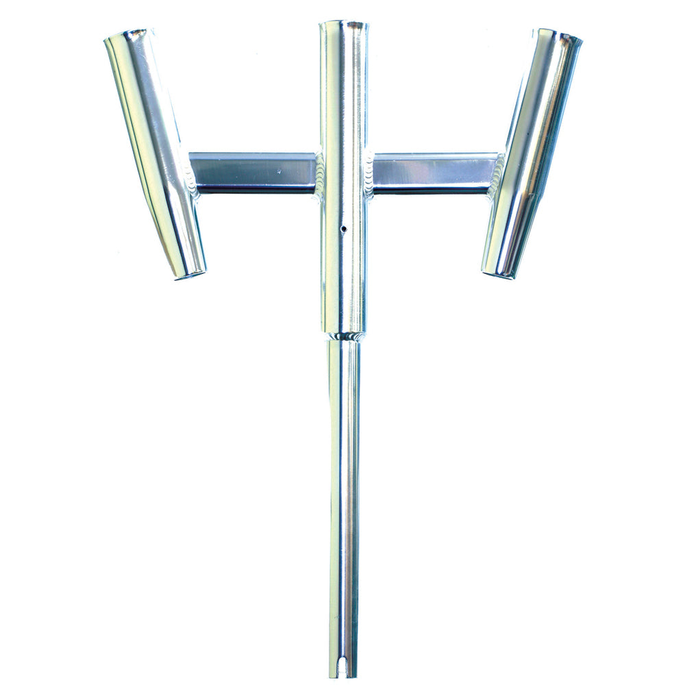 Tigress Triple Aluminum Kite Rod Holder - Straight Butt - Polished [88159] - Premium Rod Holders Besafe1st®  Shop now 