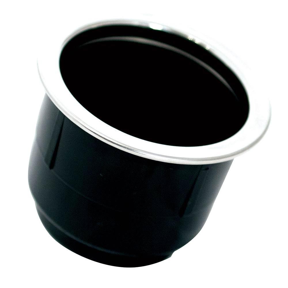 Tigress Black Plastic Cup Holder Insert w/SS Ring On Top [PCHE-BP] Tigress