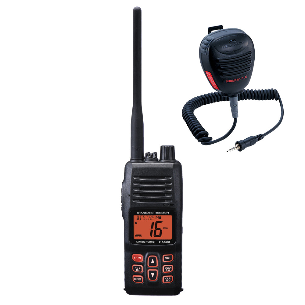 Standard Horizon HX400 VHF w/FREE CMP460 Microphone [HX400/CMP460] - Premium VHF - Handheld Besafe1st®  Shop now 