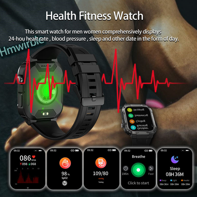 Full Touch Smart Watch Blood Pressure Oxygen MK66 Smart Watch Band - Premium 0  Shop now 