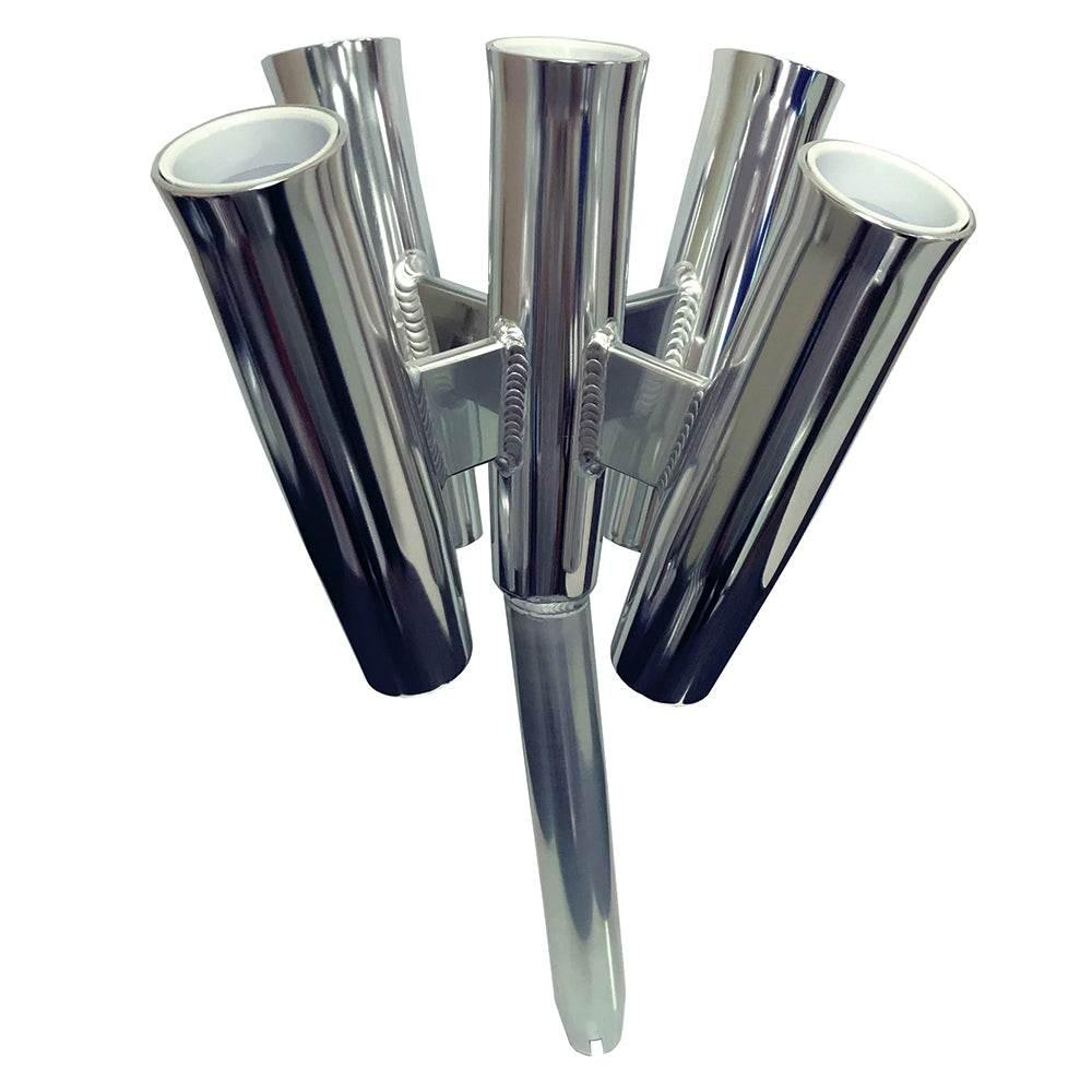 Tigress Five Rod Cluster - Bent Butt - Polished Aluminum [88157-2] Tigress