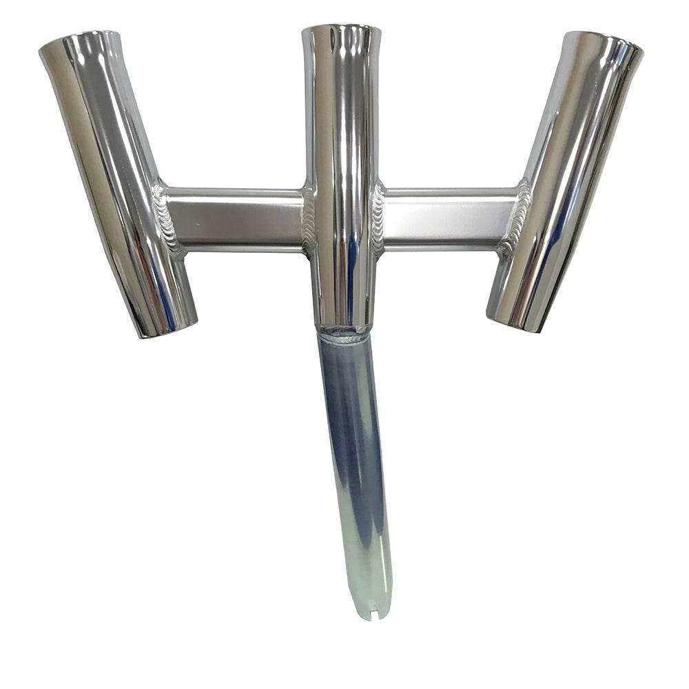Tigress GS Trident Rod Holder - Bent Butt - Polished Aluminum [88160] Tigress