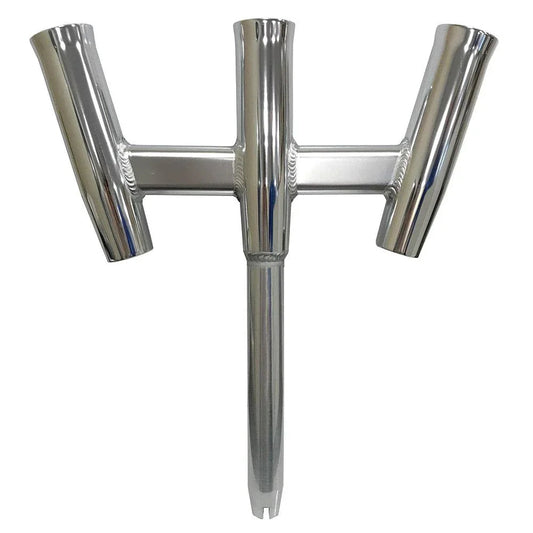 Tigress GS Trident Rod Holder - Straight Butt - Polished Alumunim [88160-1] Tigress
