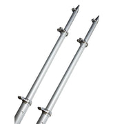 TACO 18 Deluxe Outrigger Poles w/Rollers - Silver/Silver [OT-0318HD-VEL] - Besafe1st