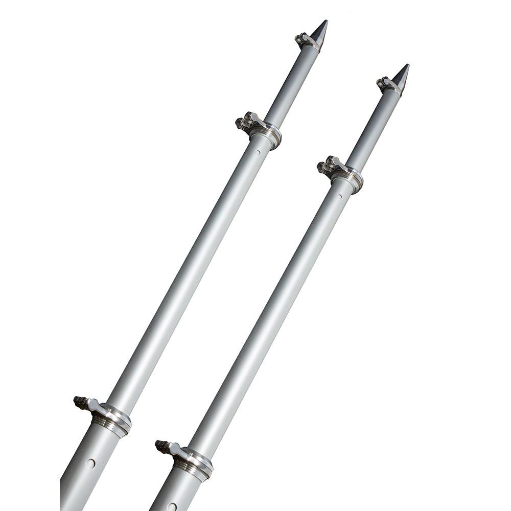 TACO 18 Deluxe Outrigger Poles w/Rollers - Silver/Silver [OT-0318HD-VEL] - Besafe1st