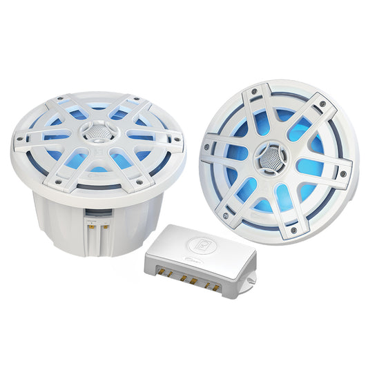 Poly-Planar MA-OC8 8" 500 Watt Waterproof Blue LED Speaker - White [MA-OC8] - Besafe1st