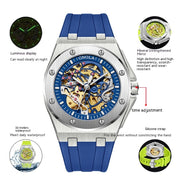 Tape Waterproof Luminous Hollow Automatic Mechanical Watch - Premium 0  Shop now 