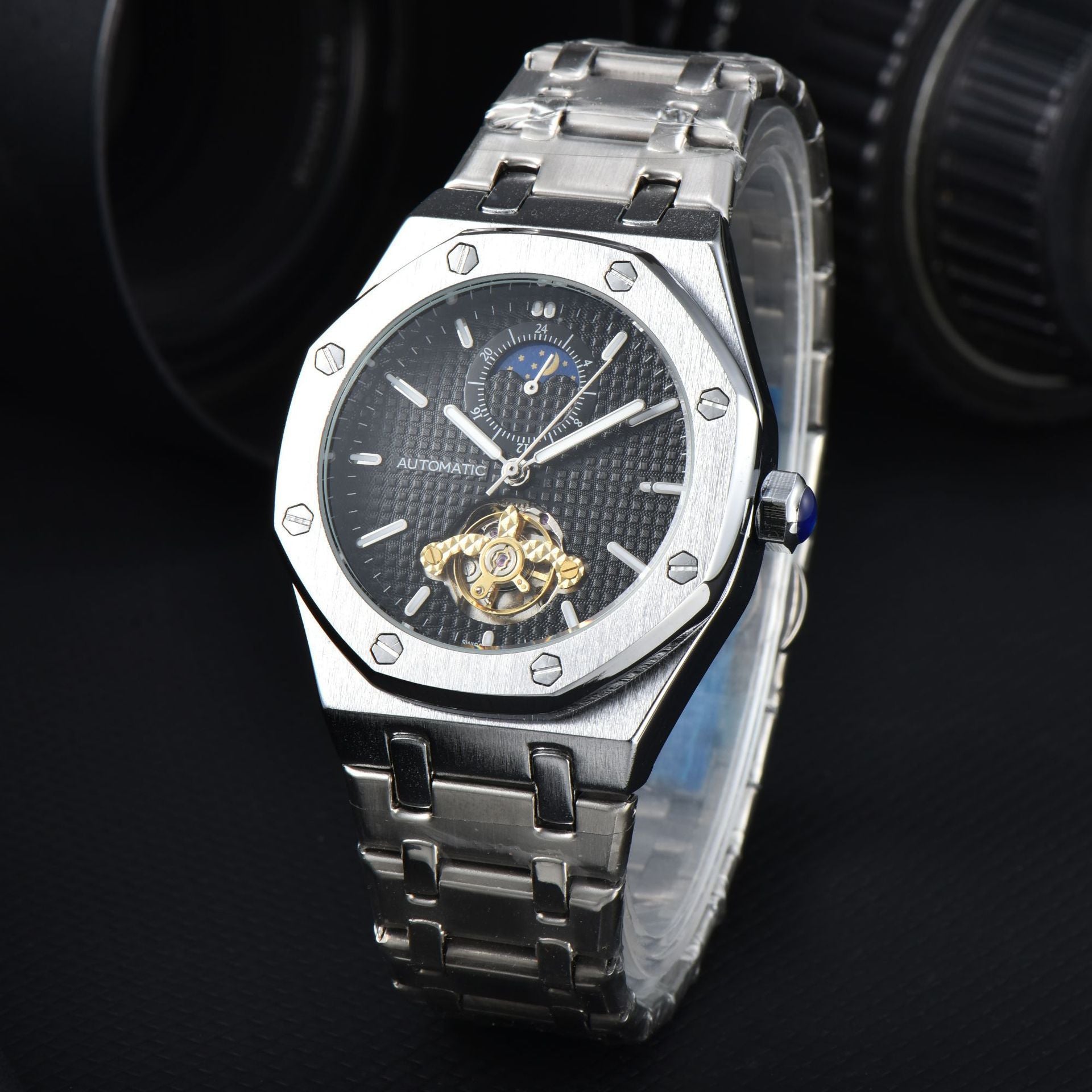 Men's Mechanical Automatic Multifunctional Tourbillon Watch - Premium 0  Shop now 