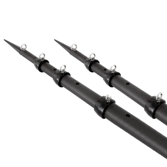 Tigress XD 3K Carbon Fiber Telescoping Outrigger Poles - 21 - Matte Black/ Black - Pair [88679-3] Tigress