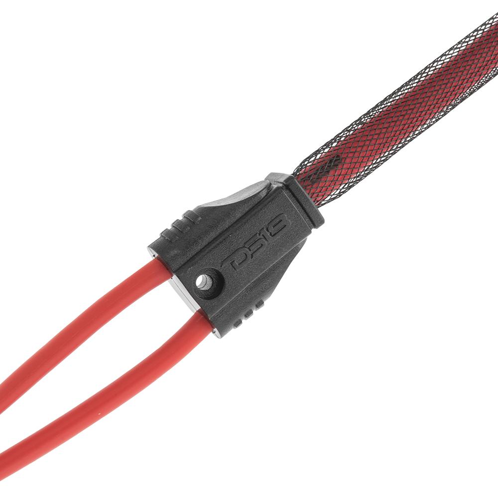 DS18 Advance Ultra Flex RCA Y Connector Cable with one female and two male connectors, featuring a durable design and flexibl