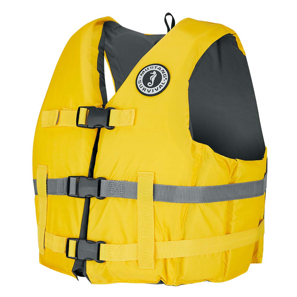 Mustang Livery Foam Vest - Yellow - XL/XXL [MV701DMS-25-XL/XXL-216] - Premium Personal Flotation Devices  Shop now 