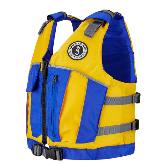 Mustang Youth Reflex Foam Vest - Yellow/Royal Blue [MV7030-220-0-216] - Besafe1st