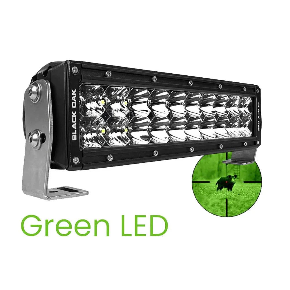 Black Oak 10" Green LED Hog Hunting Light Bar - Combo Optics - Black Housing - Pro Series 3.0 [10G-D3OS] Black Oak LED