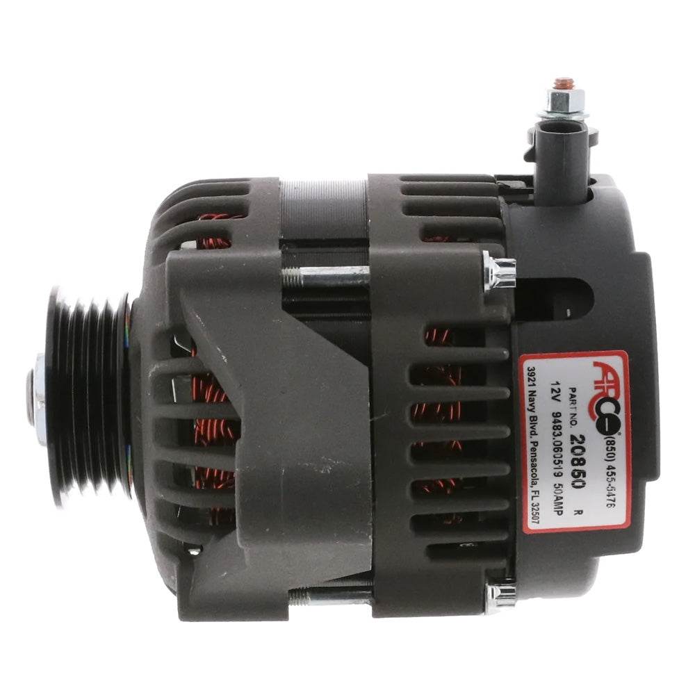 ARCO Marine Premium Replacement Outboard Alternator w/Multi-Groove Pulley - 12V 50A [20850] - Besafe1st