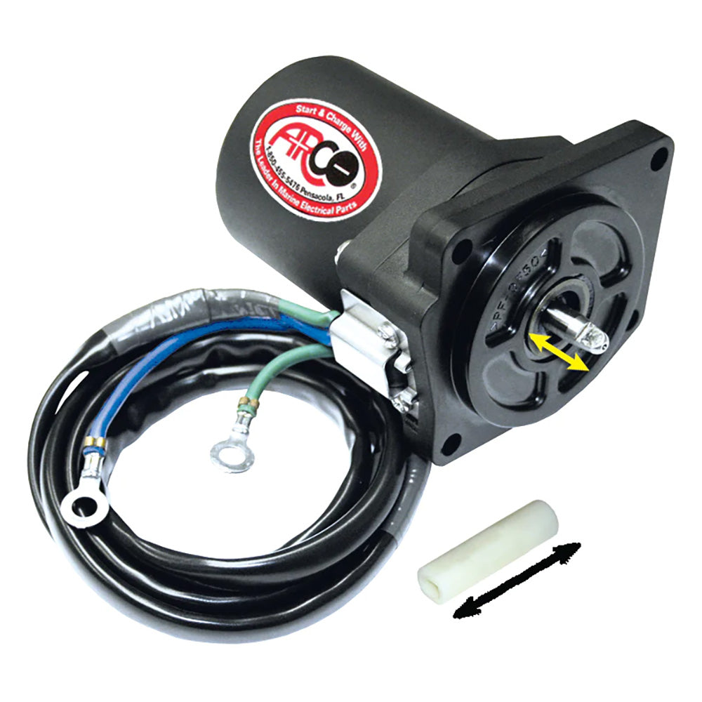 ARCO Marine Replacement Outboard Tilt Trim Motor - Yamaha-4 Bolt, 5/8" Flat Blade Shaft [6258] - Besafe1st