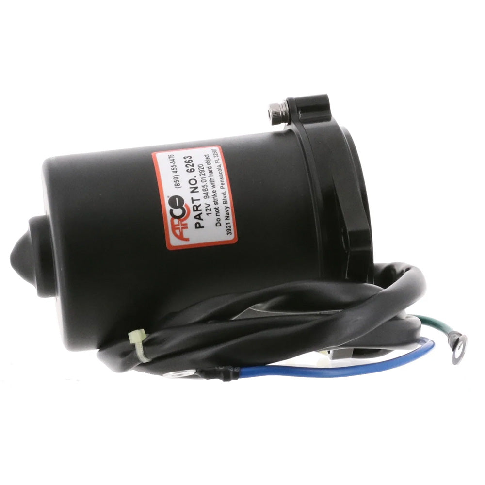 ARCO Marine Replacement Outboard Tilt Trim Motor - Yamaha, 2-Wire, 3 Bolt, Flat Blade Shaft [6263] - Besafe1st