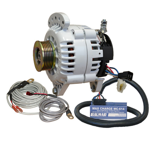 Balmar Alternator 100 AMP Kit 12V 3.15" Dual Foot Saddle K6 Pulley Regulator Temp Sensor [60-YP-MC-100-K6] - Besafe1st