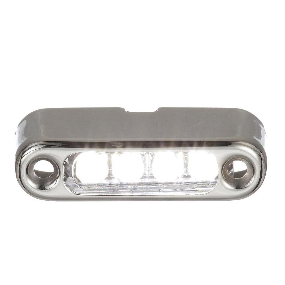 Attwood White LED Micro Light w/Stainless Steel Bezel Vertical Mount [6350W7] - Besafe1st® 