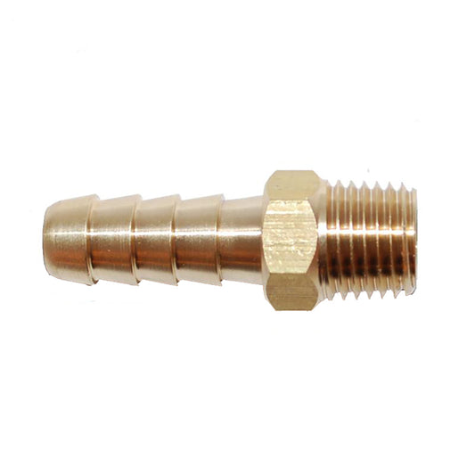 Attwood Universal Brass Fuel Hose Fitting - 1/4" NPT x 5/16" Barb [88FBM101-6] - Besafe1st