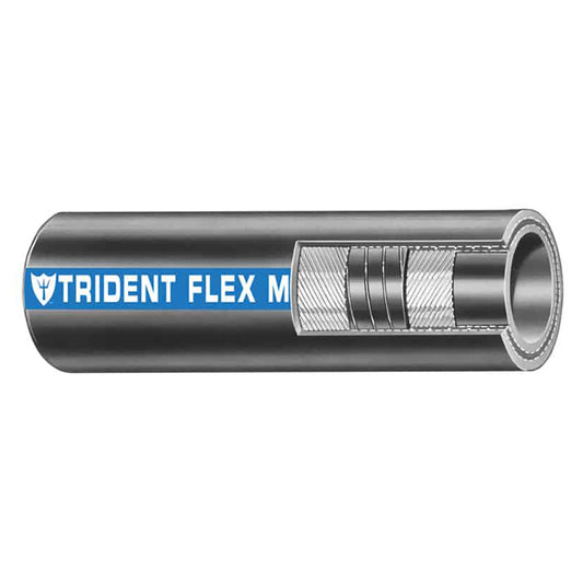 Trident Marine 3/4" x 50 Coil Flex Marine Wet Exhaust Water Hose - Black [100-0346] - Besafe1st