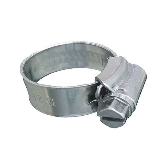 Trident Marine 316 SS Non-Perforated Worm Gear Hose Clamp - 3/8" Band - 11/32"-25/32" Clamping Range - 10-Pack - SAE Size 6 [705-0381] - Besafe1st