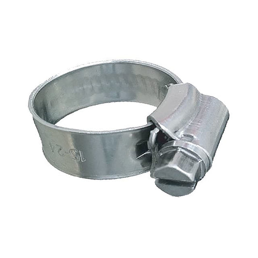 Trident Marine 316 SS Non-Perforated Worm Gear Hose Clamp - 3/8" Band - 7/16"21/32" Clamping Range - 10-Pack - SAE Size 4 [705-0561] - Besafe1st