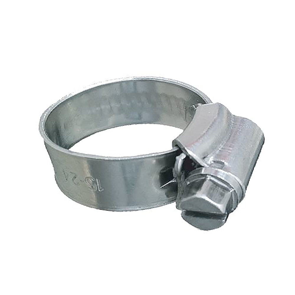 Trident Marine 316 SS Non-Perforated Worm Gear Hose Clamp - 3/8" Band - (1-1/16" 1-1/2") Clamping Range - 10-Pack - SAE Size 16 [705-1001] - Besafe1st