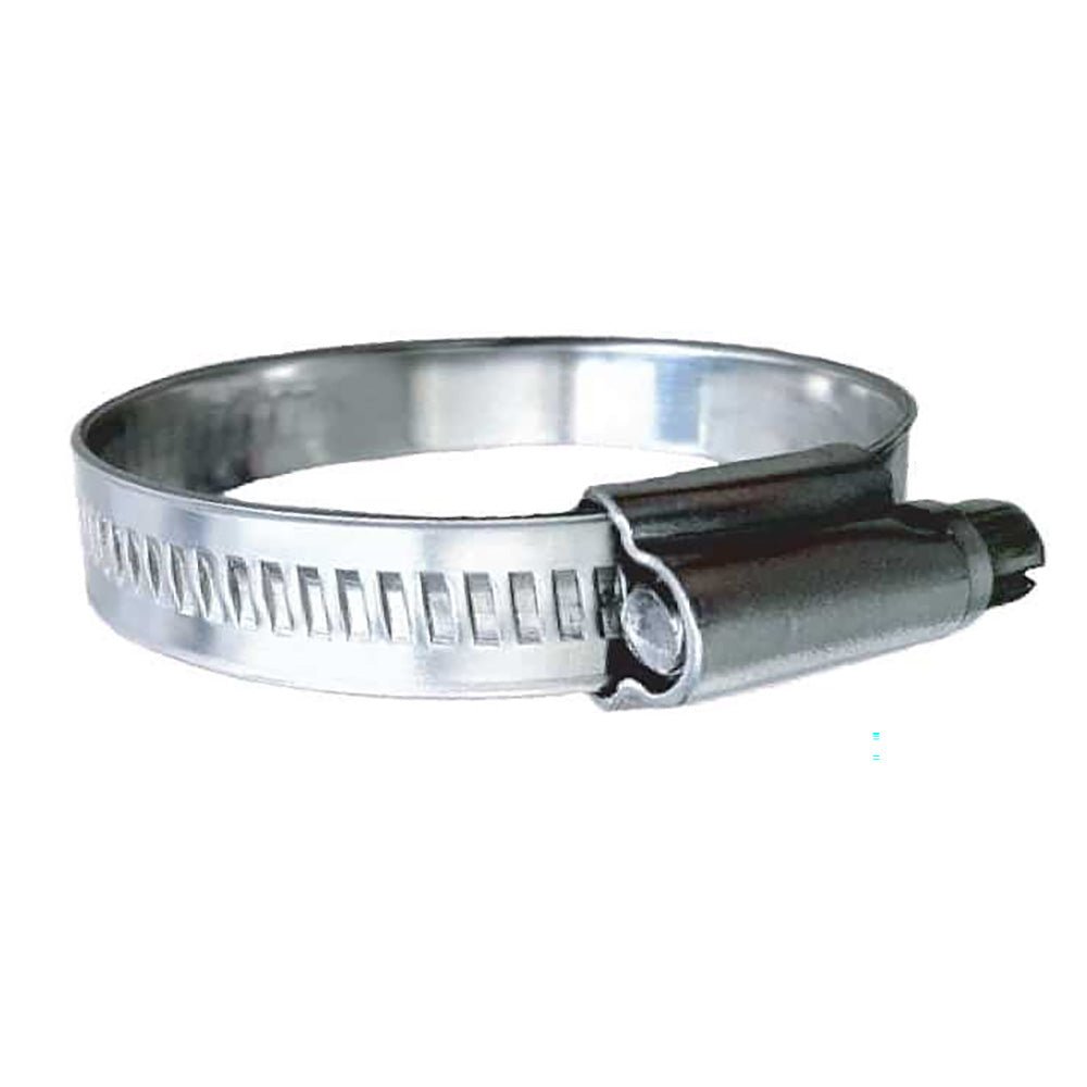 Trident Marine 316 SS Non-Perforated Worm Gear Hose Clamp - 15/32" Band - (1-1/2" - 2") Clamping Range - 10-Pack - SAE Size 24 [710-1381] - Besafe1st