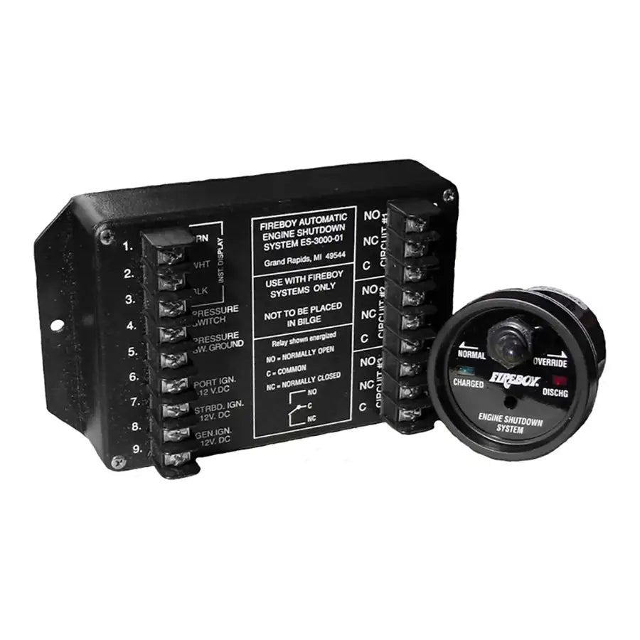 Fireboy-Xintex Engine Shutdown - 5 Circuit w/20A Relays - Round Display f/Volvo Engines [ES-5000-V] Besafe1st™ | 
