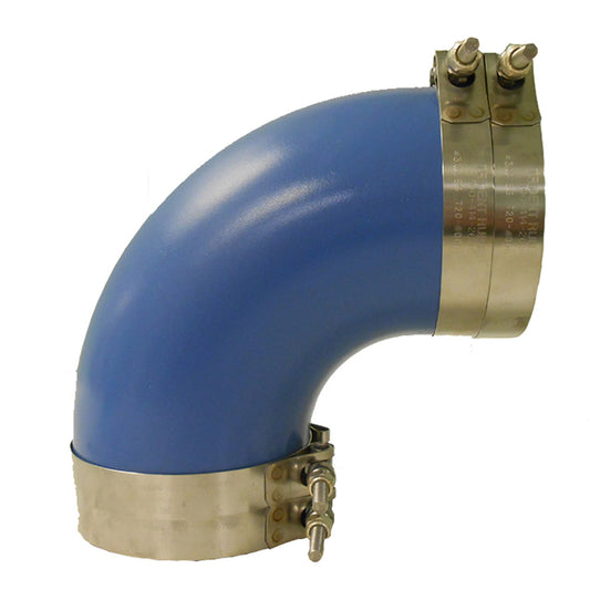 Trident Marine 6" ID 90-Degree Blue Silicone Molded Wet Exhaust Elbow w/4 T-Bolt Clamps [290V6000-S/S] - Besafe1st