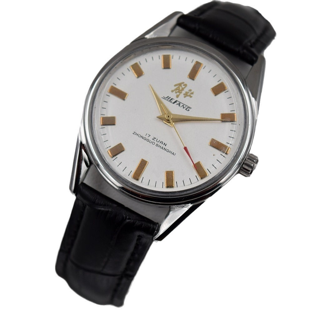 Men's Manual Spring Mechanical Ultra-thin Retro Watch - Premium 0  Shop now 