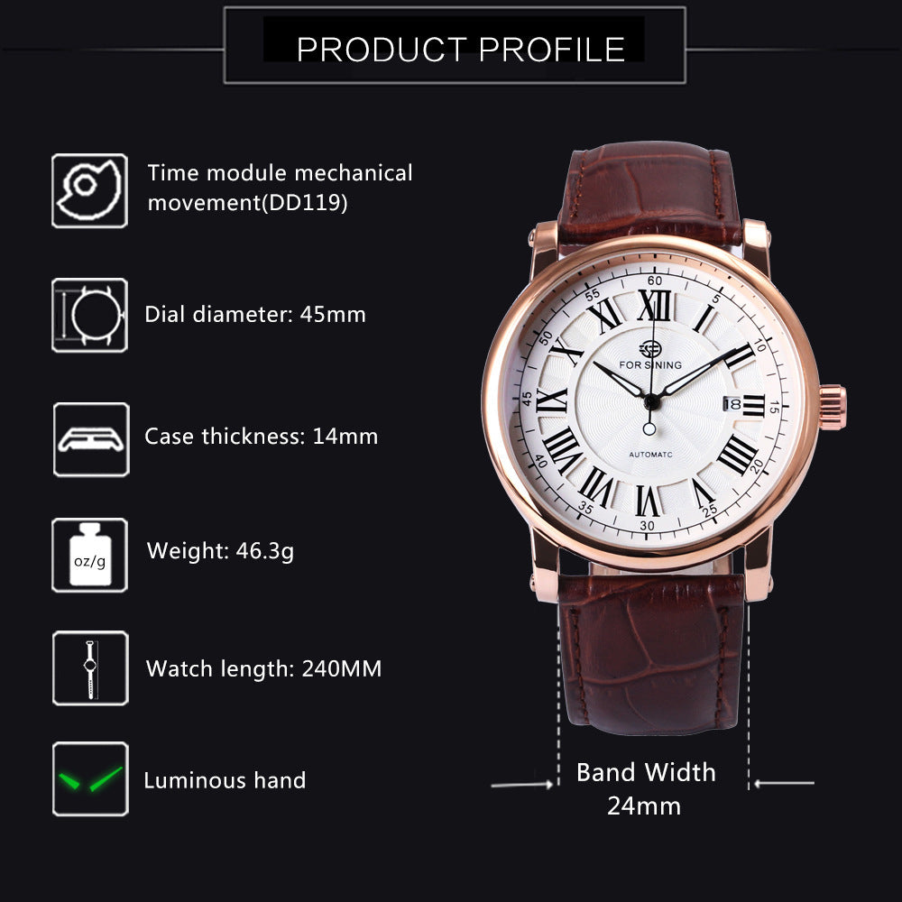 European American Style Men's Casual Hollow Mechanical Watch - Premium 0  Shop now 