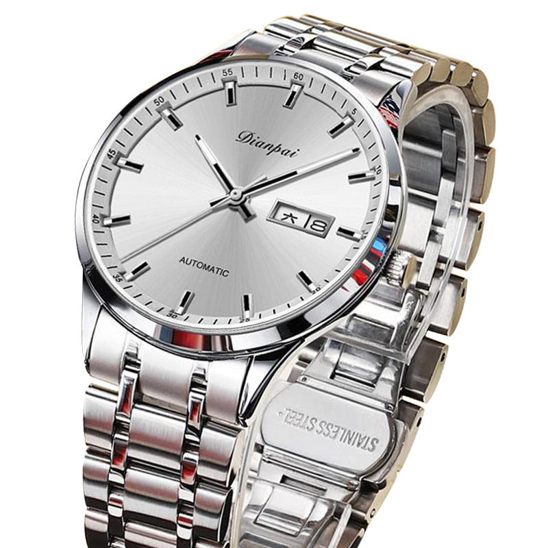 Men's Automatic Steel Belt Waterproof Luminous Mechanical Watch - Premium 0  Shop now 